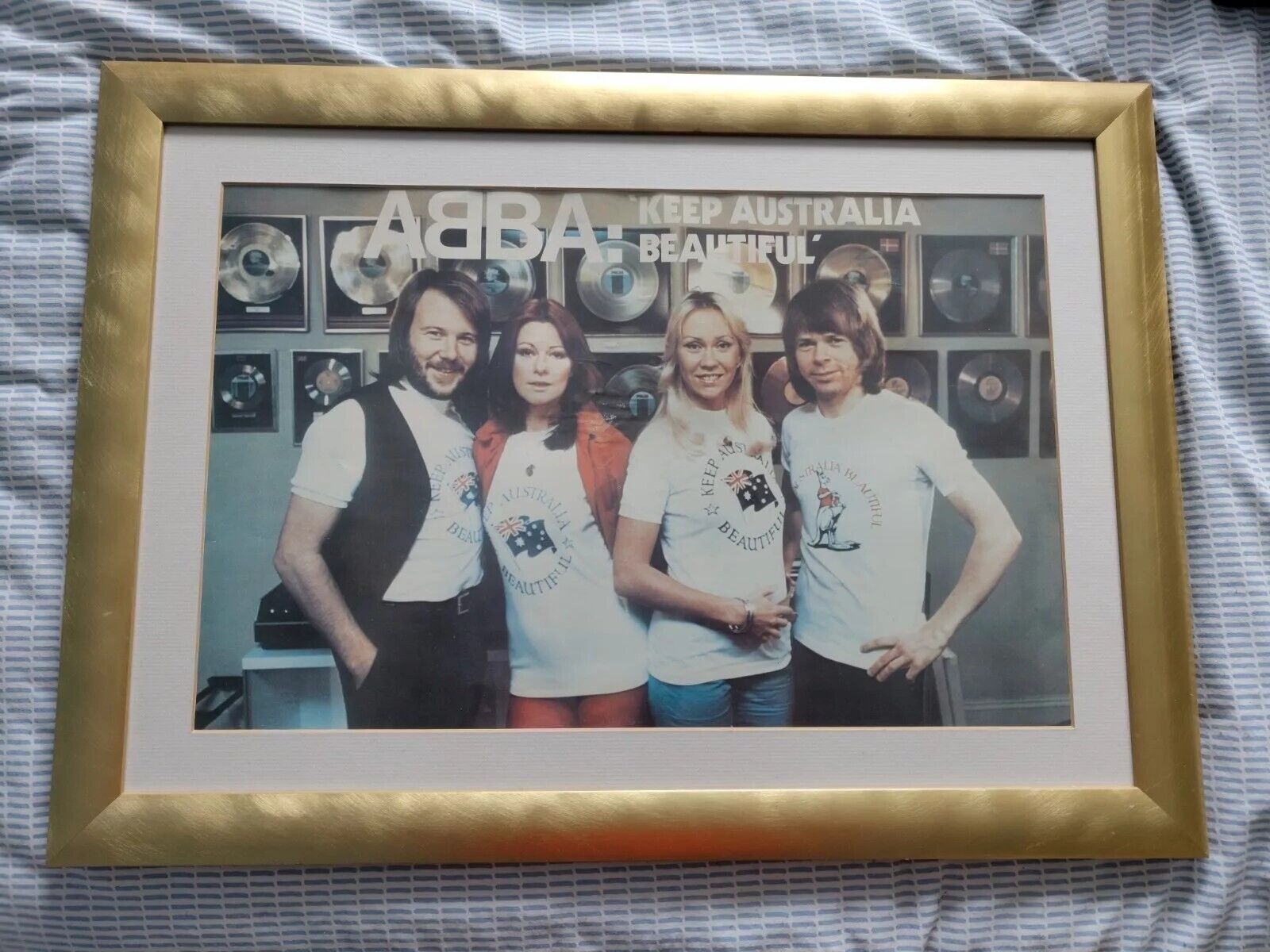 ABBA Vintage Keep Australia Beautiful Poster Framed Damage Shown