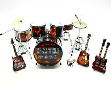 Led Zeppelin Miniature Drum And Guitar Instrument Set - Realistic 1:6 Set - NEW picture
