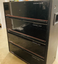 VTG Black Laserline 40 CD Rack Case Folding Doors Wall Mount Desk Top Storage picture