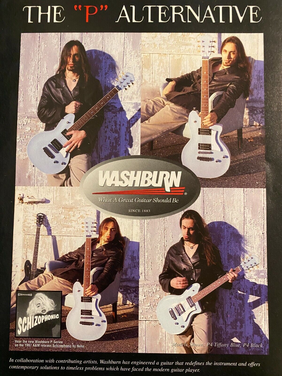 Extreme, Washburn Guitars, Full Page Vintage Promotional Ad