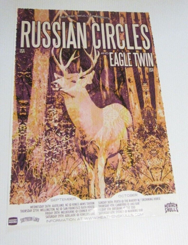 RUSSIAN CIRCLES/ EAGLE TWIN ORIGINAL TOUR POSTER