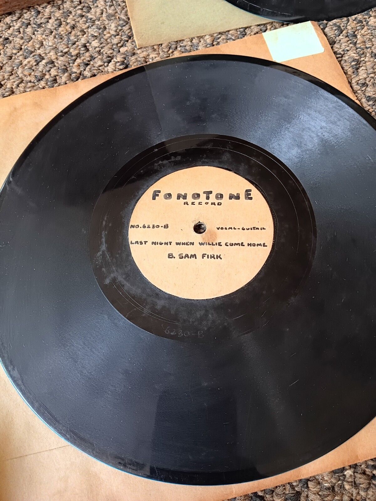Rare Backwards Sam Firk Fonotone Record 78rpm Lot Of 2