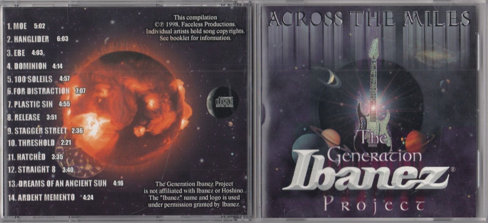 The Generation Ibanez Project by Various Artists CD 1998 Across The Miles 