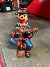 vintage clown figurine with banjo and top hat  picture