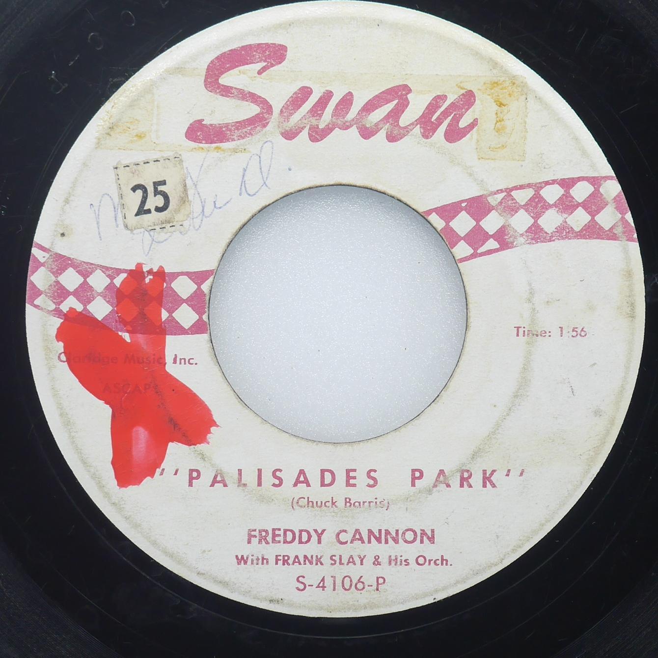 FREDDY CANNON Palisades Park SWAN S-4106 VG- 45rpm