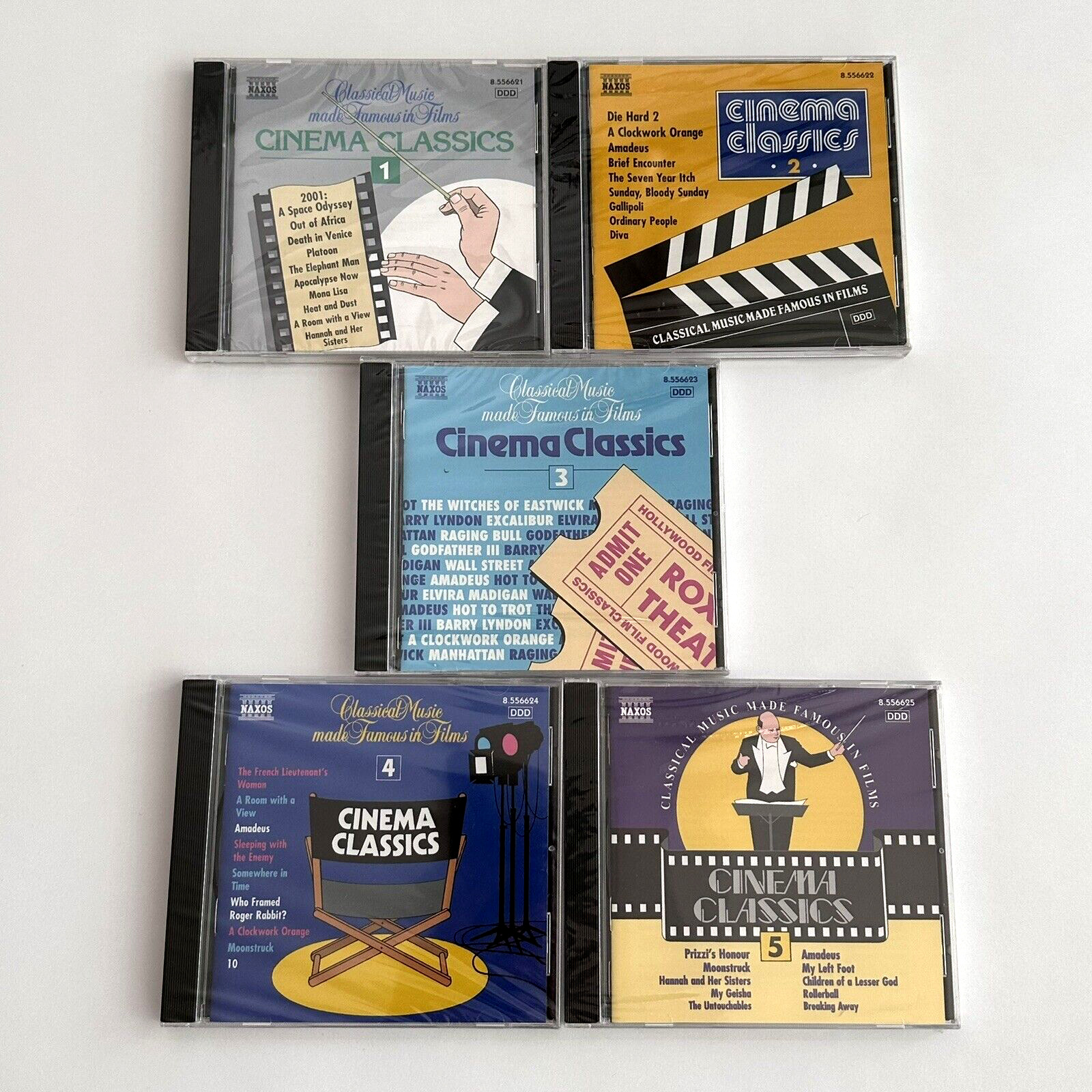 CINEMA CLASSICS Vol 1,2,3,4,5 Classical Music Made Famous in Films CD LOT SEALED