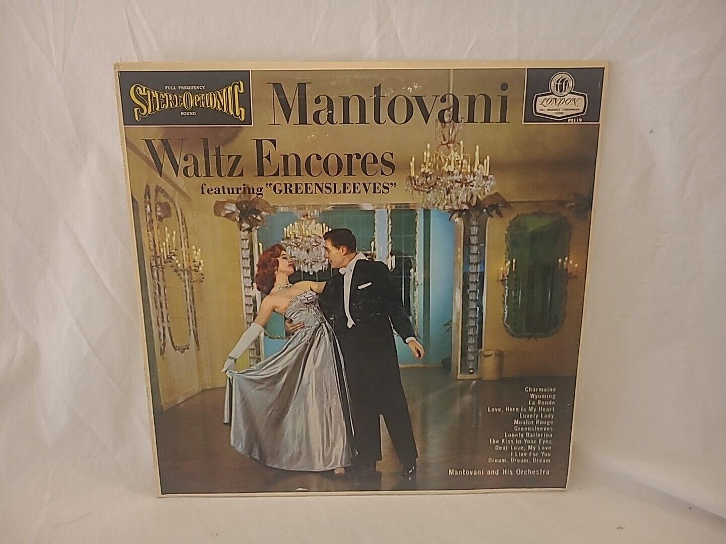 Mantovani WALTZ ENCORES Full Frequency Stereophonic Sound Vinyl LP Album PS119