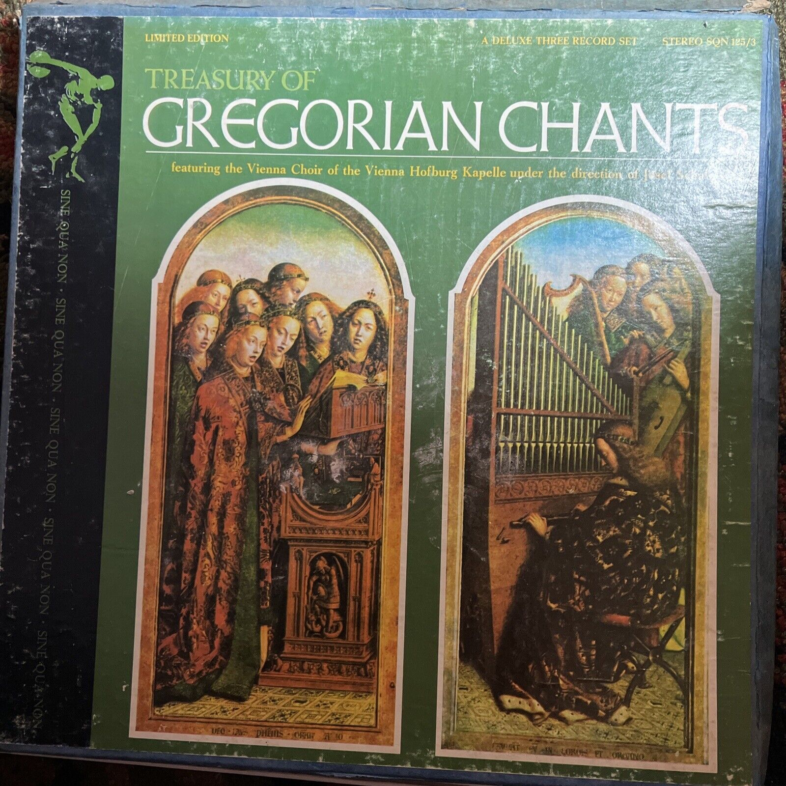 Gregorian Chants 3 LP Deluxe Box Set vinyl records 1974 Vienna Choir Schabasser