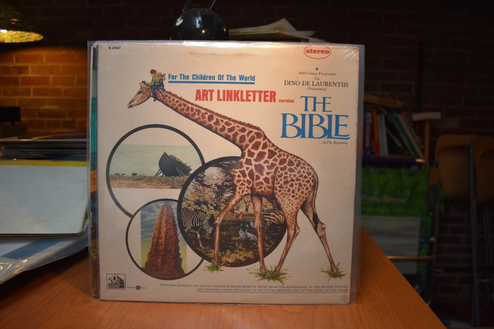 Art Linkletter narrates Bible In the Beginning LP 20th Century Fox S3187 SEALED