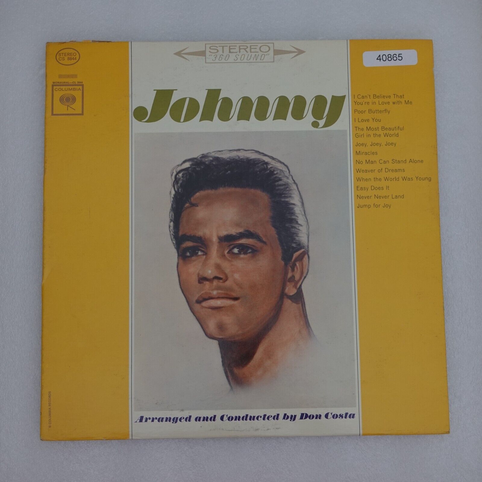 Johnny Mathis Johnny LP Vinyl Record Album