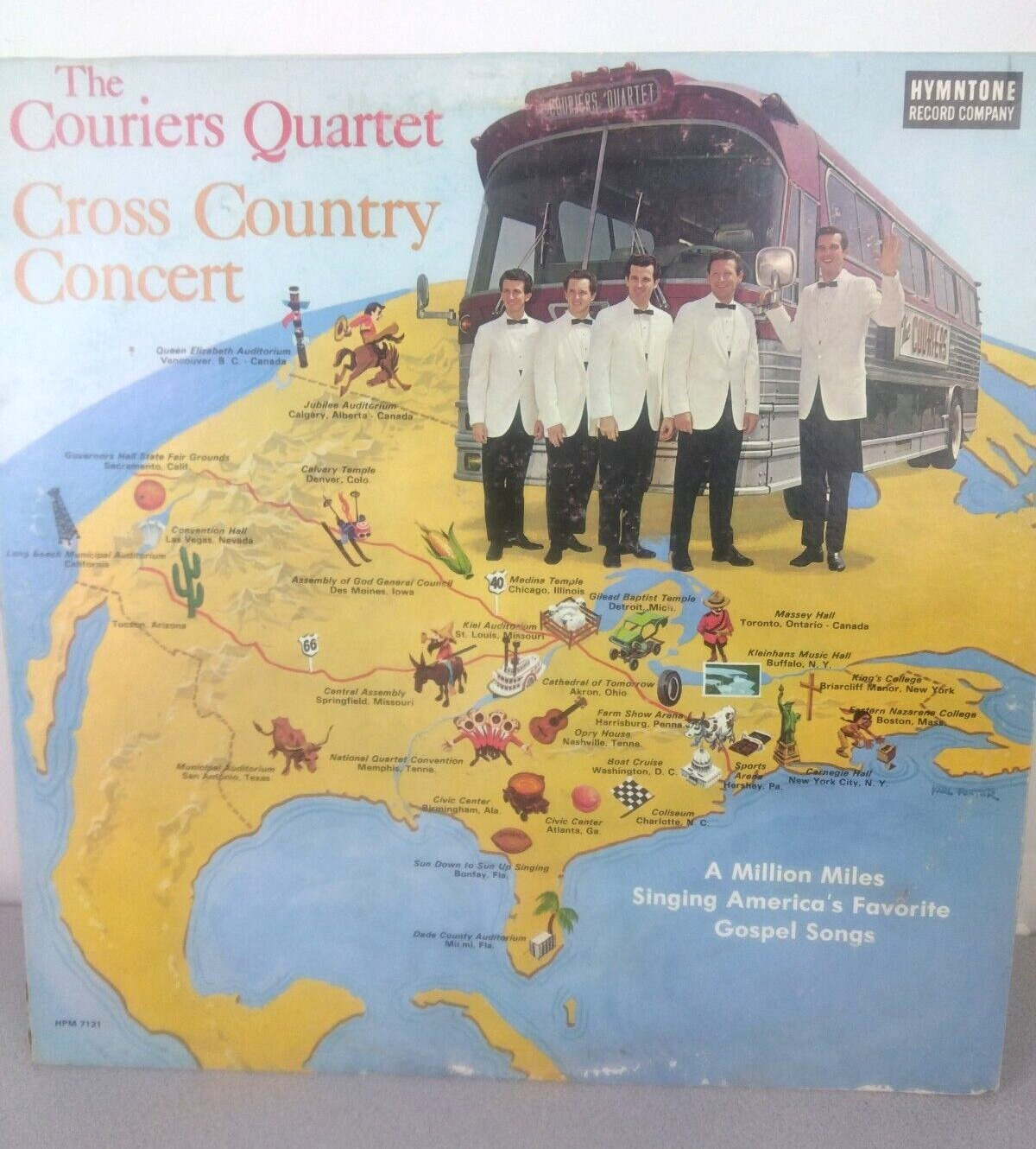 The Couriers Quartet Cross Country Concert Gospel Record Album - 1966     (LR51)