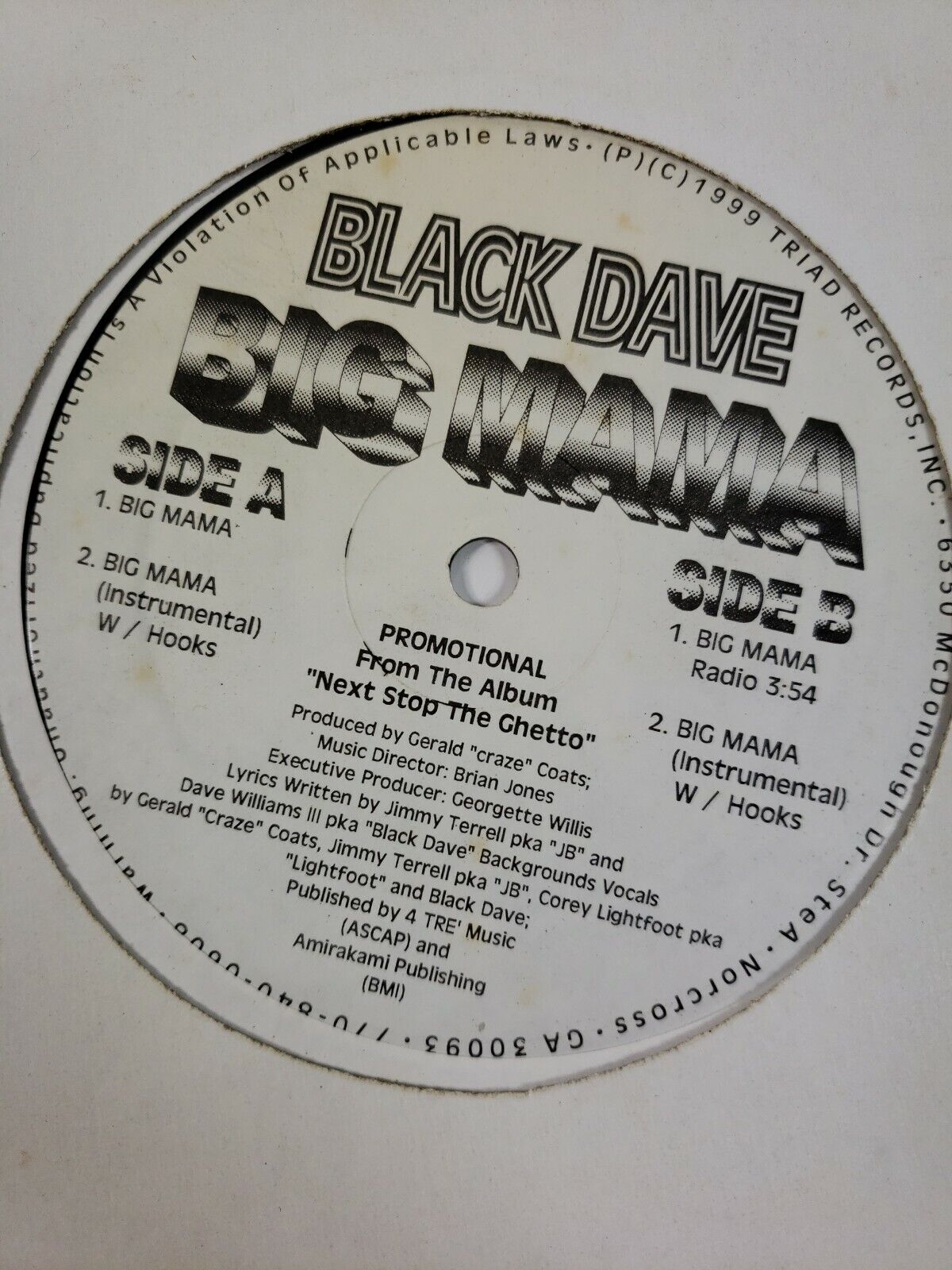 Black Dave - Big Mama ~12\