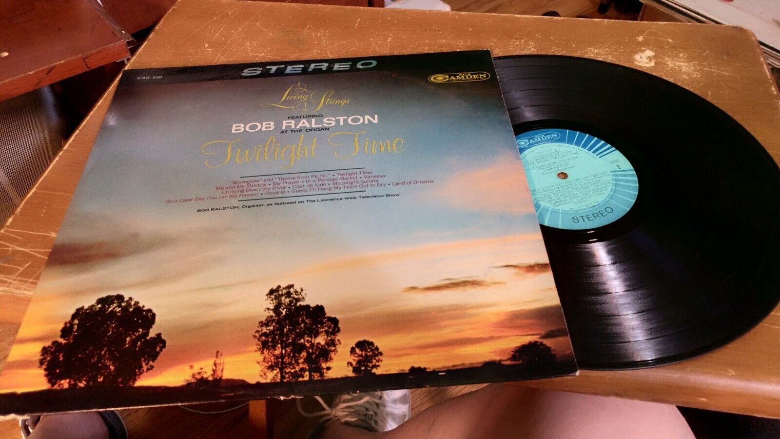 LIVING STRINGS FEATURING BOB RALSTON TWILIGHT TIME STEREO RECORD ALBUM