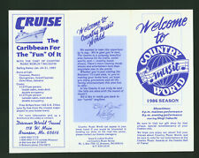 1986 Season Country Music World Branson Missouri Vintage Brochure picture