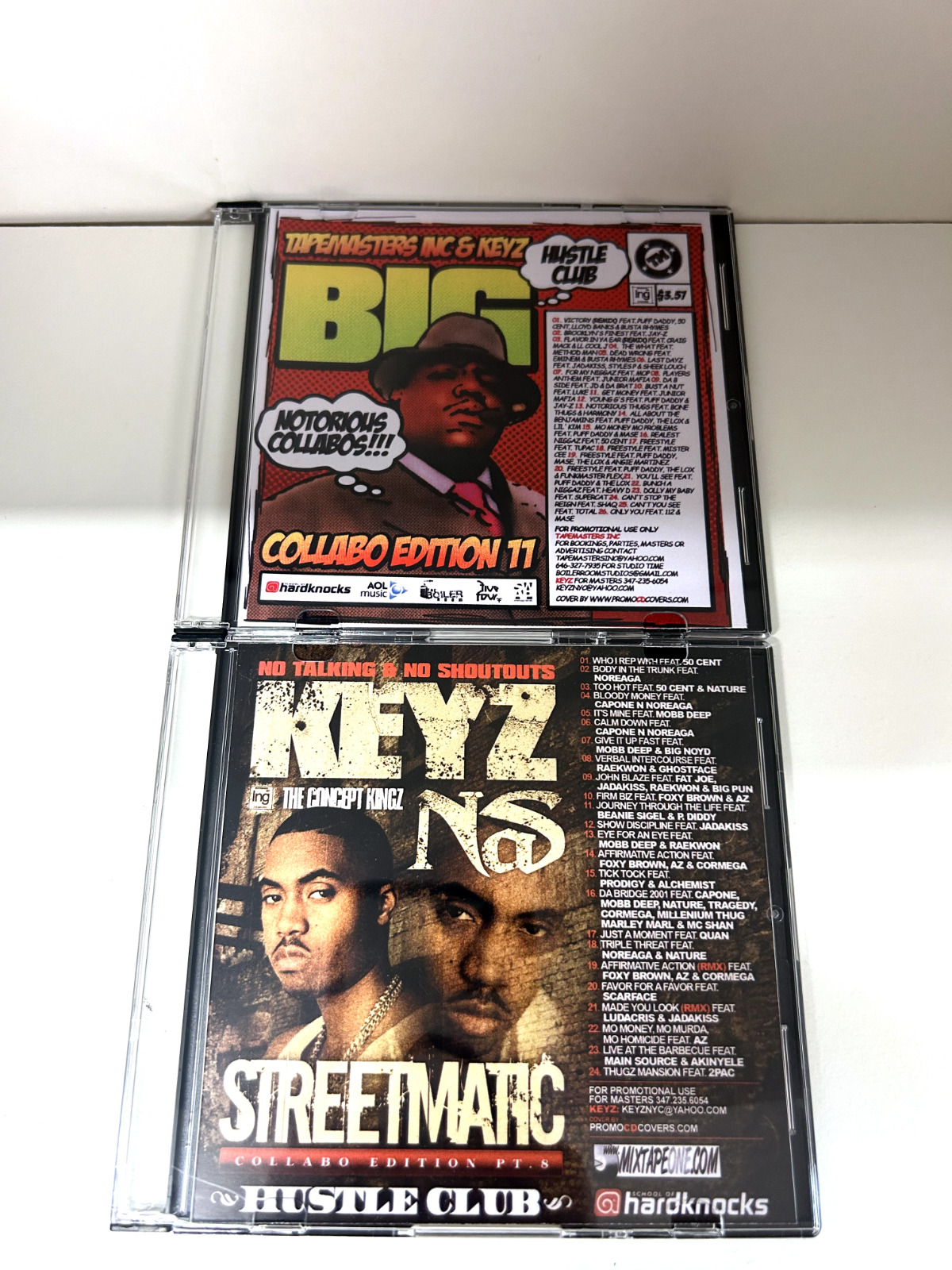 2x Rare DJ Keyz Tapemasters Inc Notorious BIG Nas NYC Promo Mixtapes Mix CD Lot