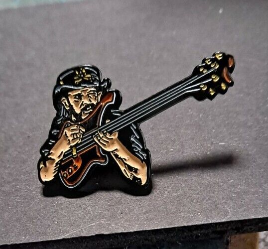 Motorhead Lemmy Pin Badge Enamel Ace Of Spades Bass Guitar Overkill Road Crew