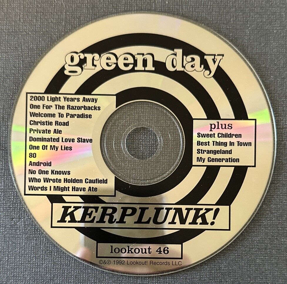 Kerplunk by Green Day (CD, Lookout) NO CASE 💿 Only