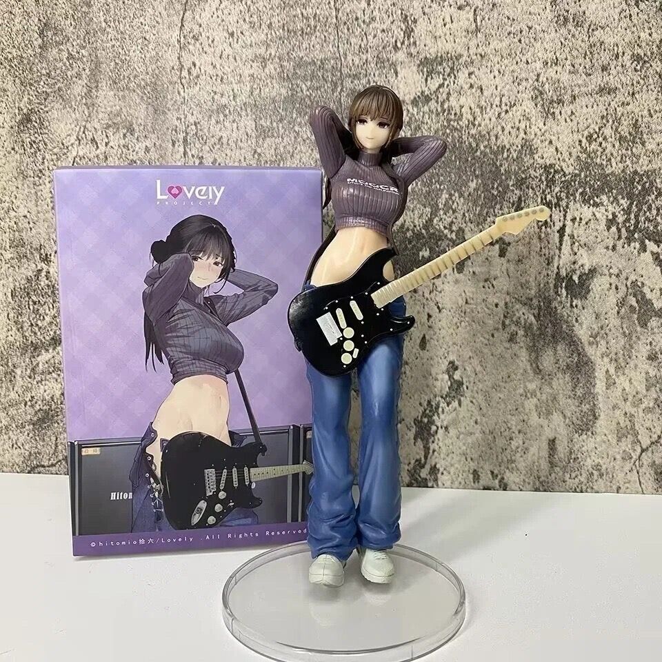 Guitar Sisters Mei Mei Action PVC Figure Toy Lovely Sexy Anime Girl 25cm