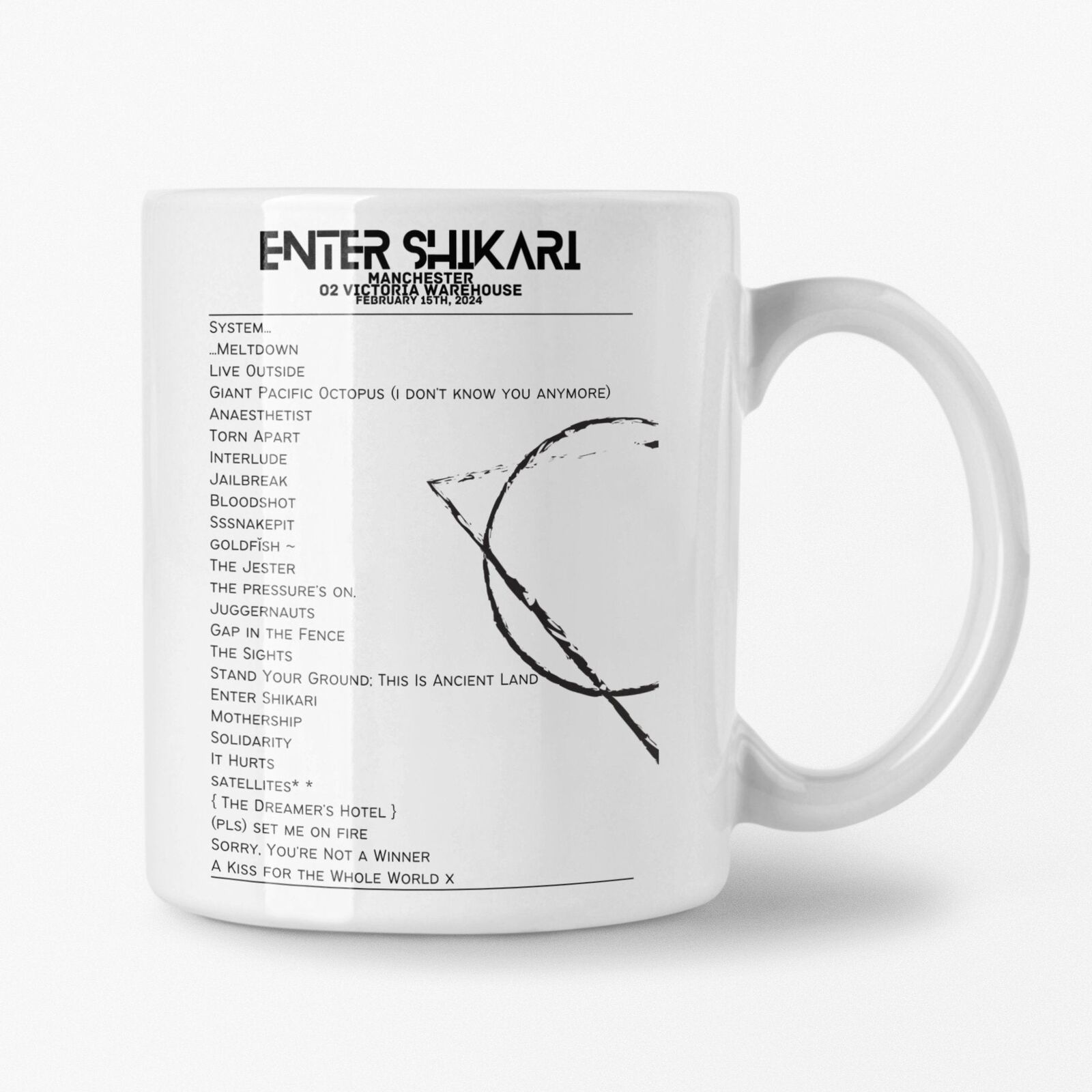 Enter Shikari Manchester February 15 2024 Setlist Mug