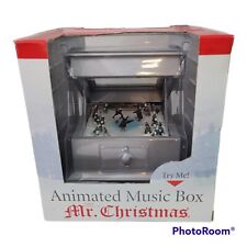 NEW Vintage Mr. Christmas Animated Penguin Joy To The World Music Box picture