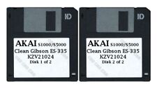 Akai S1000 / S5000 Set of Two Floppy Disks Clean Gibson ES-335 KZV21024 picture