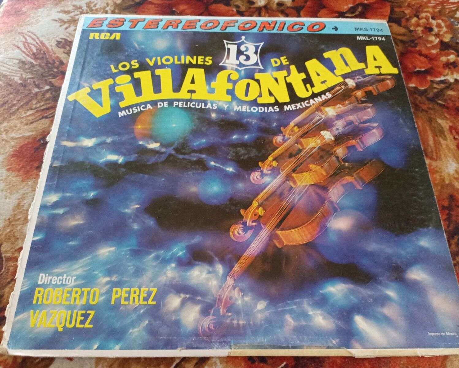 Los Violines De Villafontana Musica De Peliculas Melodias Mexicanas Vinyl Record