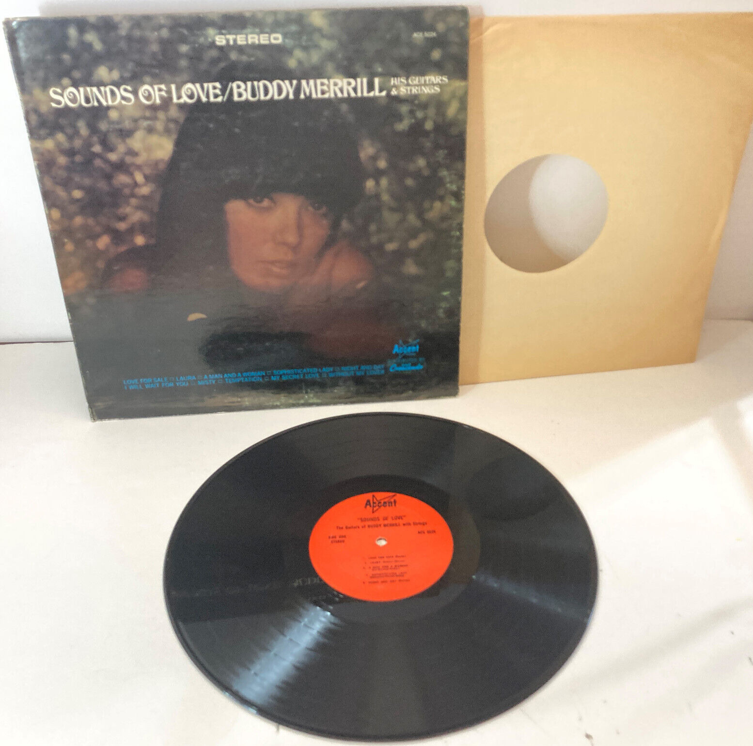 Buddy Merrill – Sounds Of Love Vinyl LP 33 Rpm  Accent     1968