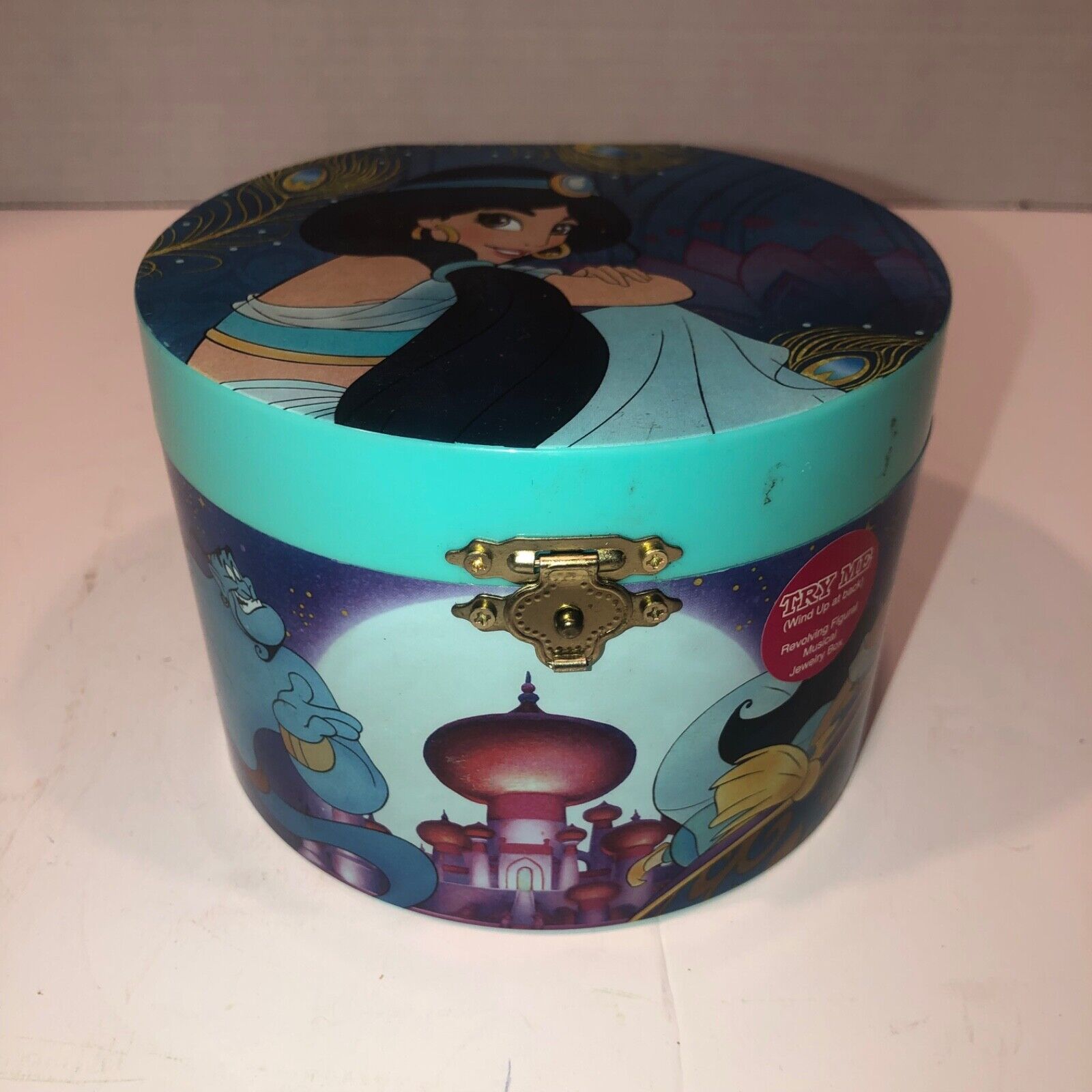 Vintage 1992 Disney Aladdin Jasmine Movie Jewelry Music Box A Whole New World 92
