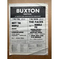 MOTT THE HOOPLE/THE FACES BUXTON FESTIVAL POSTER SIZED original music press adve picture