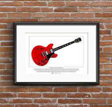 Eric Clapton’s Gibson ES-335 Cream Guitar Limited Edition Fine Art Print A3 size picture
