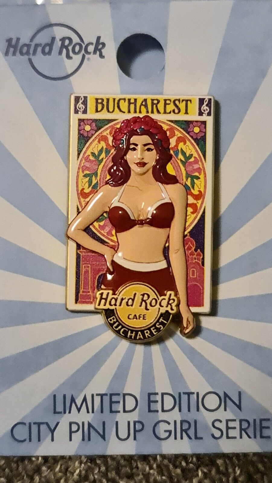 Hard Rock Cafe Bucharest City PIN Up Girl Series Limited to 300 - HRC #533911.  