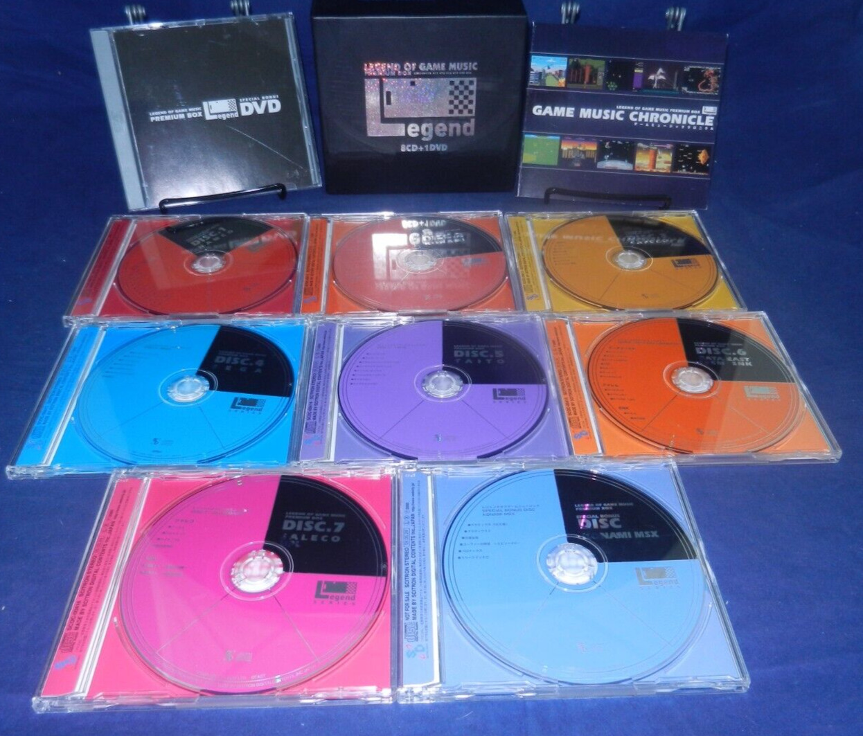Legend of Game Music Premium Box, 8 CDs, 1 DVD-LN, JAPANESE Game Music, w/Manual