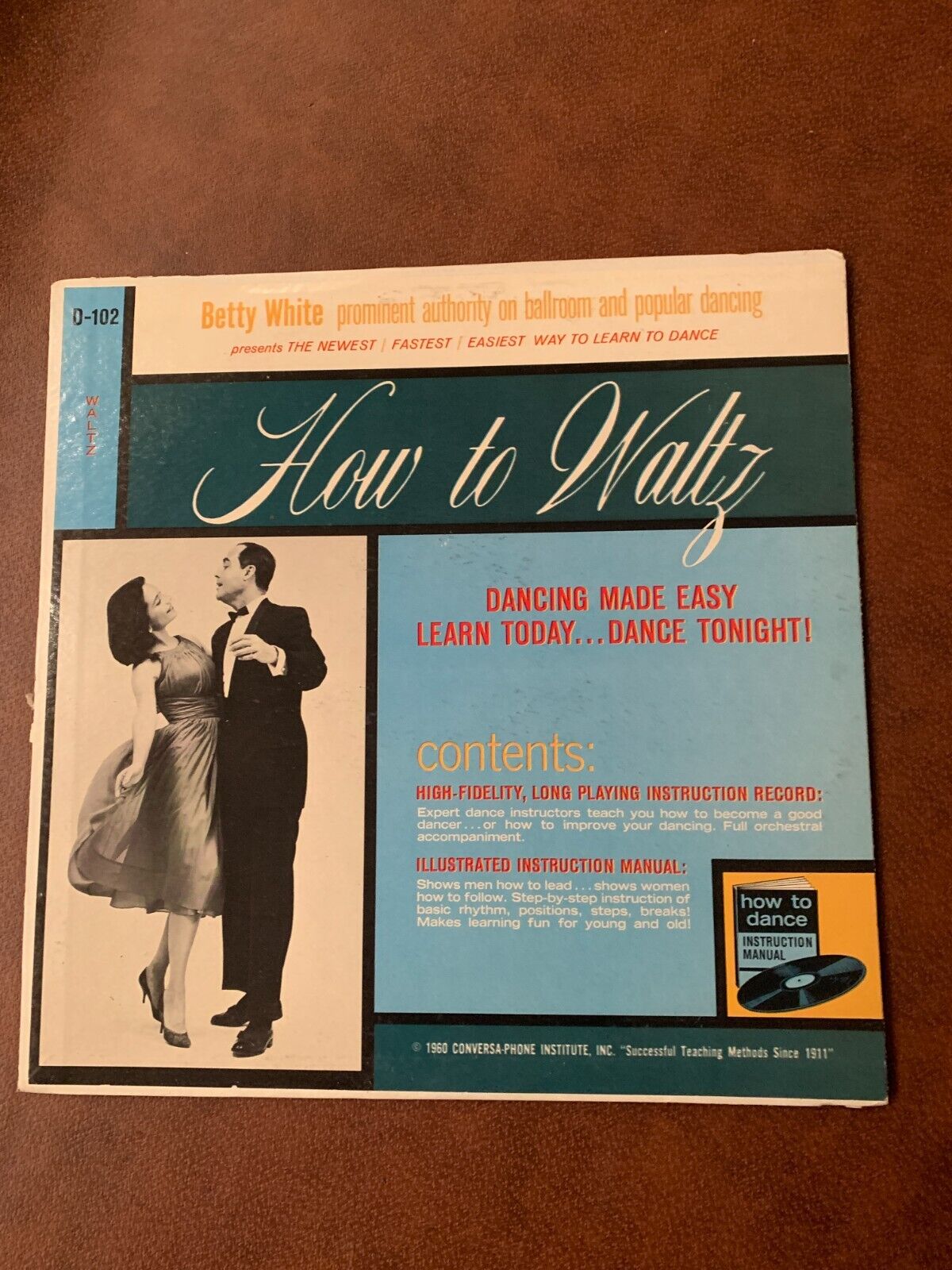 Betty White- How To Waltz 1960 D-102 Vinyl 12'' Vintage