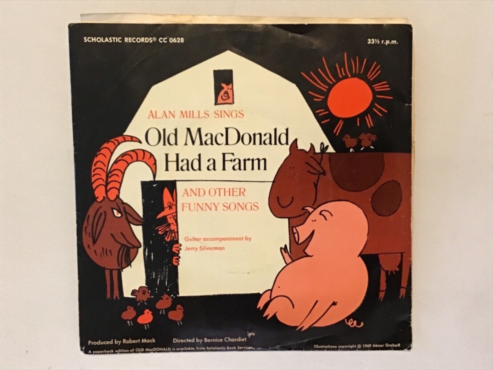 Vintage Scholastic records old macdonald had a farm alan mills 33 1/3 vinyl