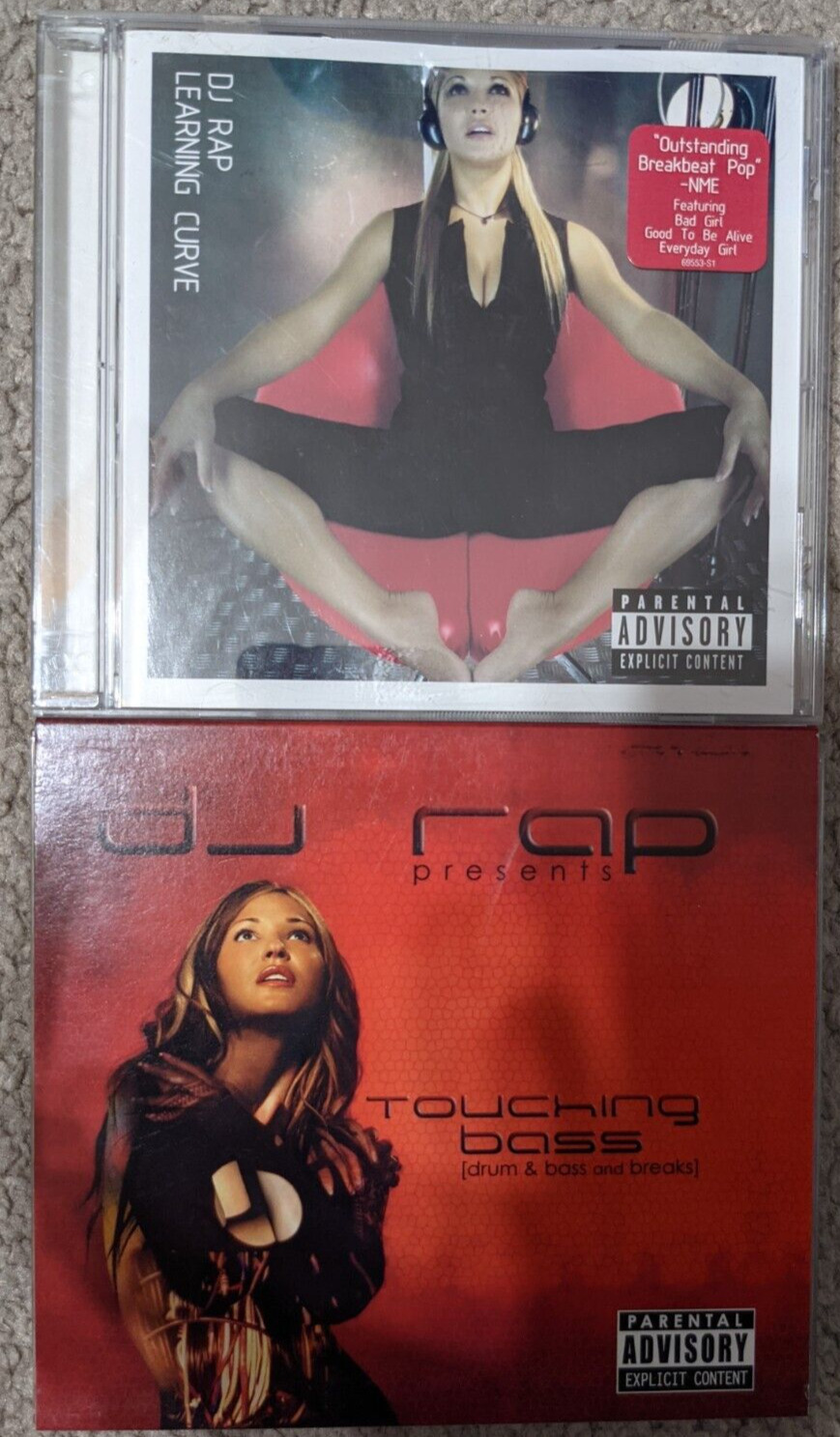 CD Lot of 2 - DJ Rap : Touching Bass, Learning Curve