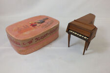 Vintage Mozart Museum Spinett Piano Music Box Handpainted Wood Box picture