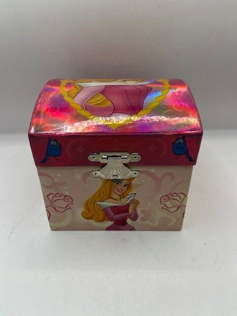 Vintage Disney Jewelry Music Box Aurora Sleeping Beauty 4.5 x 4 x 4 in.