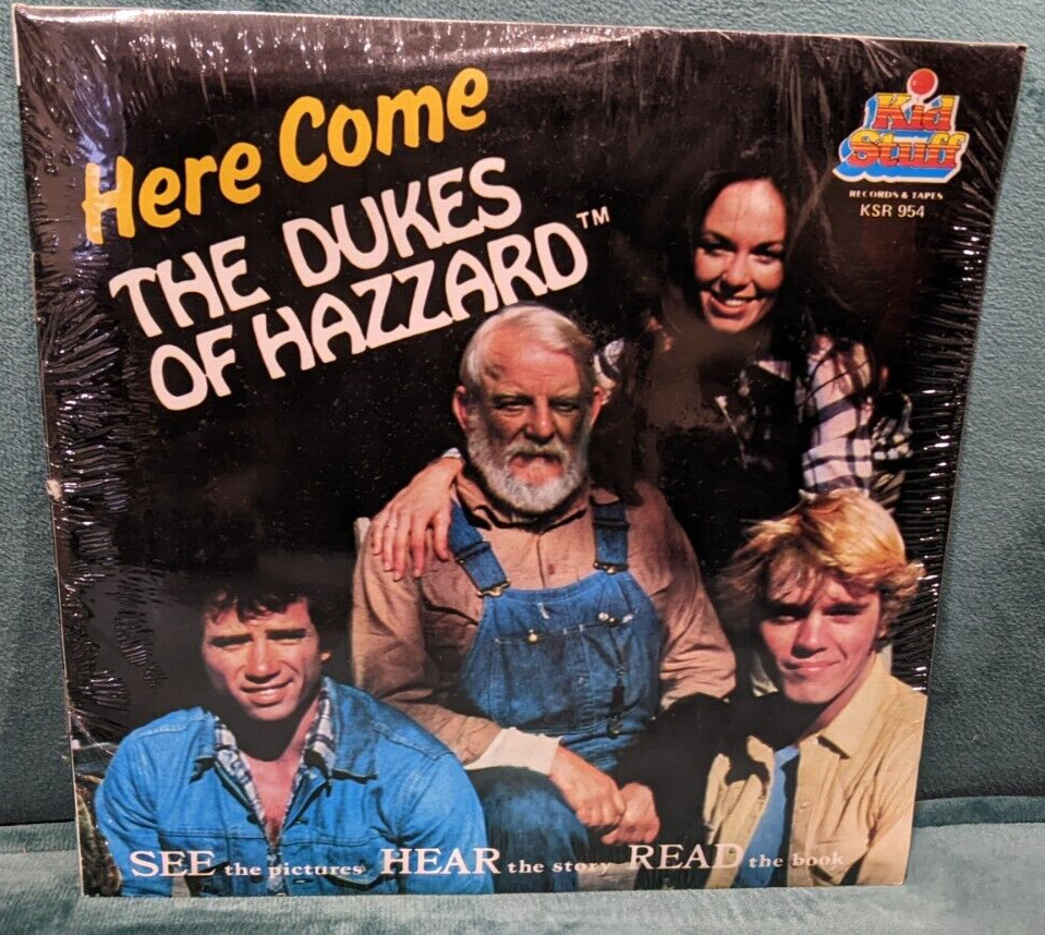 Here Come The Dukes of Hazzard 7\' Vinyl Record & Book 1983-KSR 954 See Hear Read