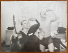 Guy with Guitar, Sailors, Naked Torso, Man in Trunks Gay Int Vintage photo picture