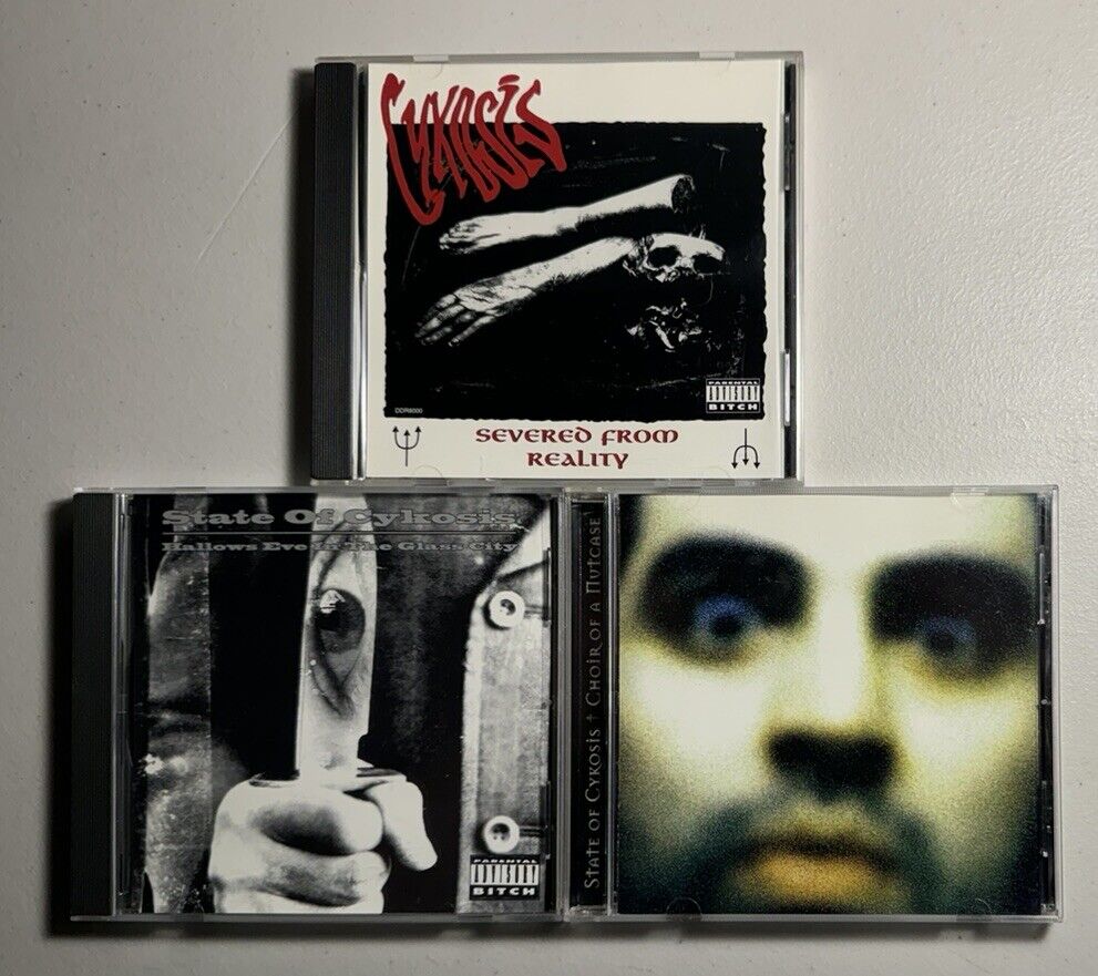 CYKOSIS 3 CD LOT Severed From Reality~Hallows Eve In Glass City~Choir Of Nutcase