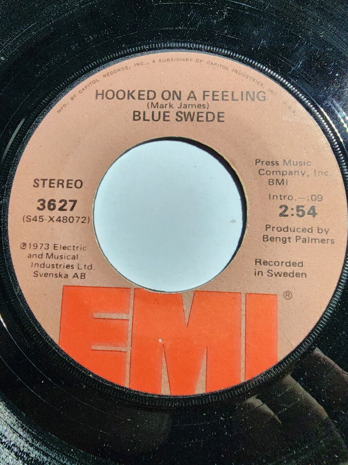 Blue Swede - Hooked On A Feeling / Gotta Have Your Love - 1973 EMI VG F327