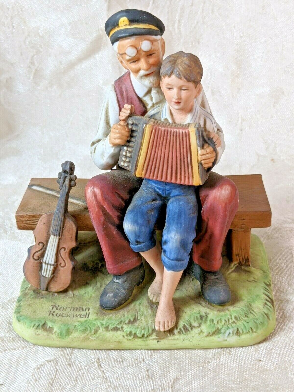 Norman Rockwell Vintage Ceramic 1980 The Music Lesson