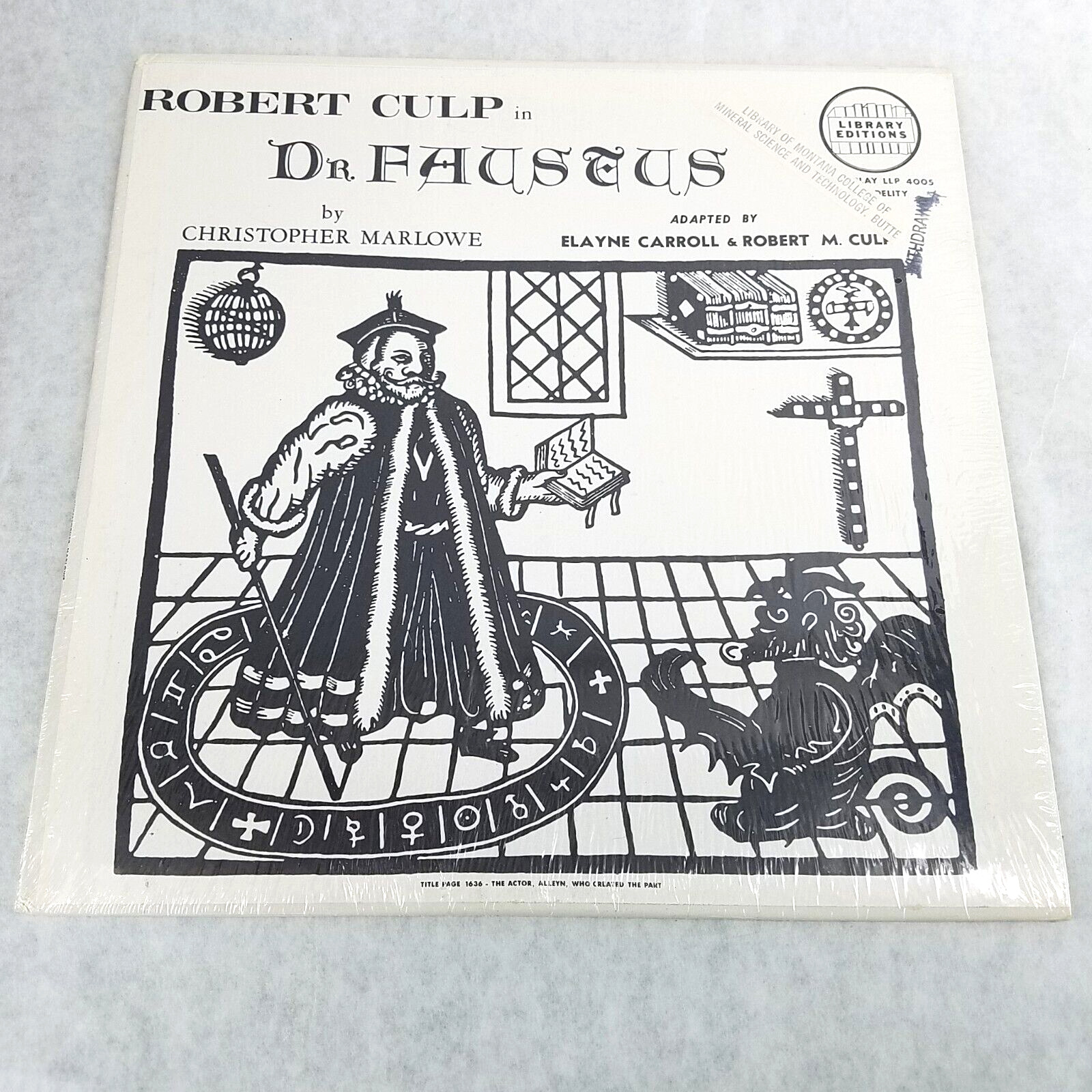 Robert Culp in DR FAUSEUS by Christopher Marlowe Vinyl Record LP - RARE