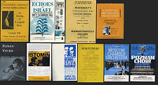 Set Vintage CARNEGIE HALL Original Music Ads Prints Istomin Poznan Choir Varga  picture