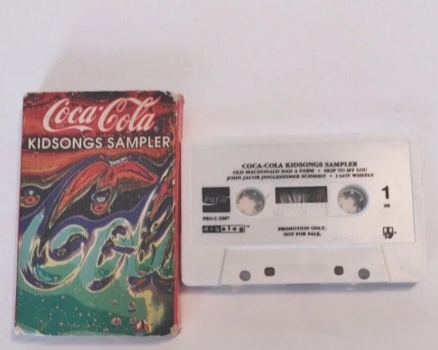 Coca Cola CASSETTE tape kidsongs sampler vintage 1992