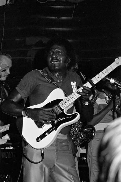 Albert Collins with his Fender Telecaster Guitar at The Lone Star - Old Photo