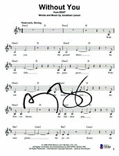 ANTHONY RAPP SIGNED RENT WITHOUT YOU AUTOGRAPH LYRIC SHEET BAS picture