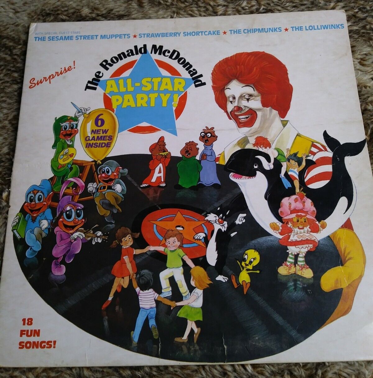 Vtg 1982 THE RONALD MCDONALD ALL STAR PARTY Record LP 