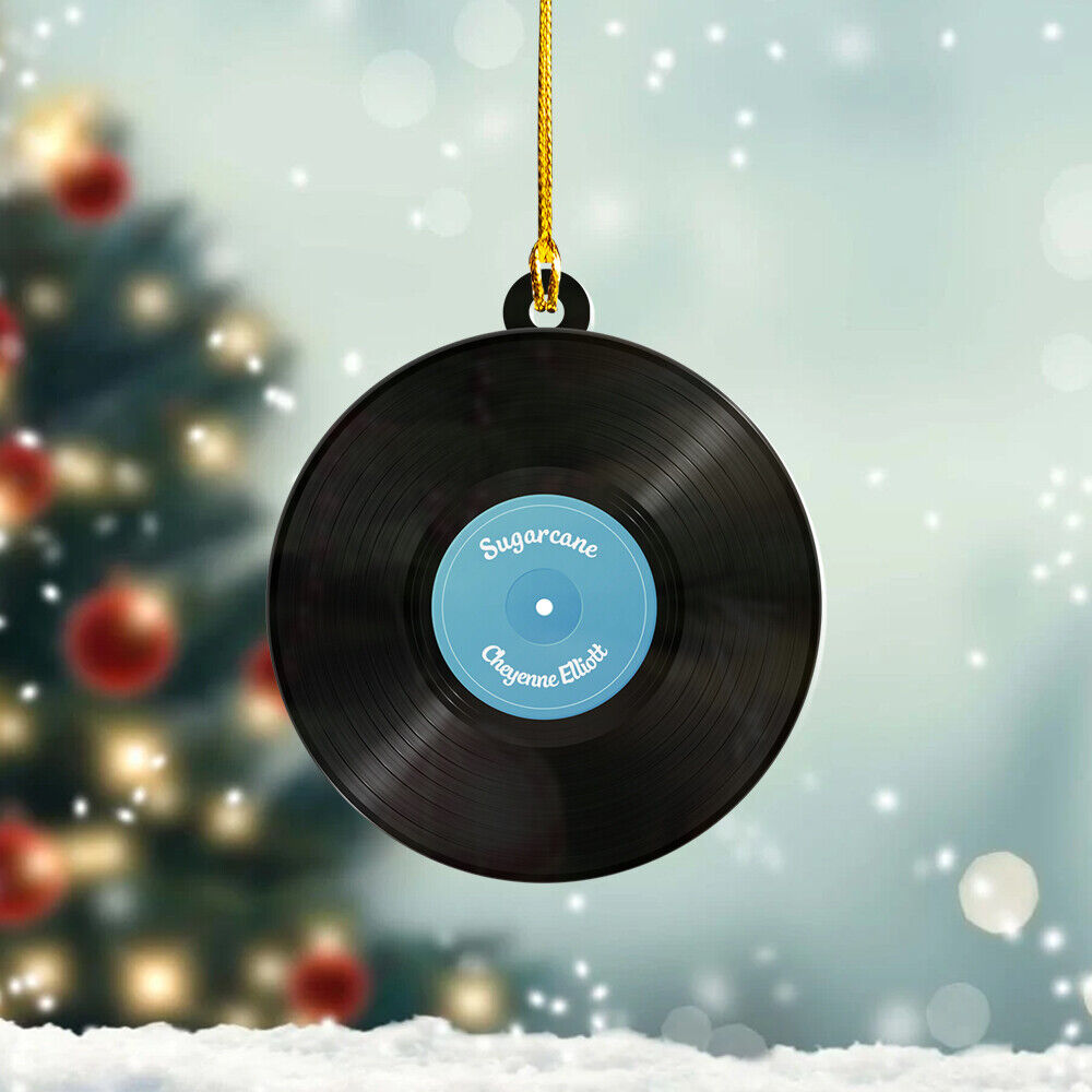 Vinyl Record Christmas Hanging Ornament, Vinyl Record Christmas Tree Decor