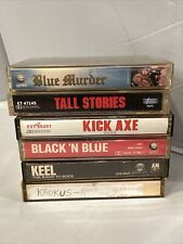 Vintage Hard Rock HEAVY METAL 6 CASSETTE  LOT KEEL TALL STORIES BLACK N BLUE picture